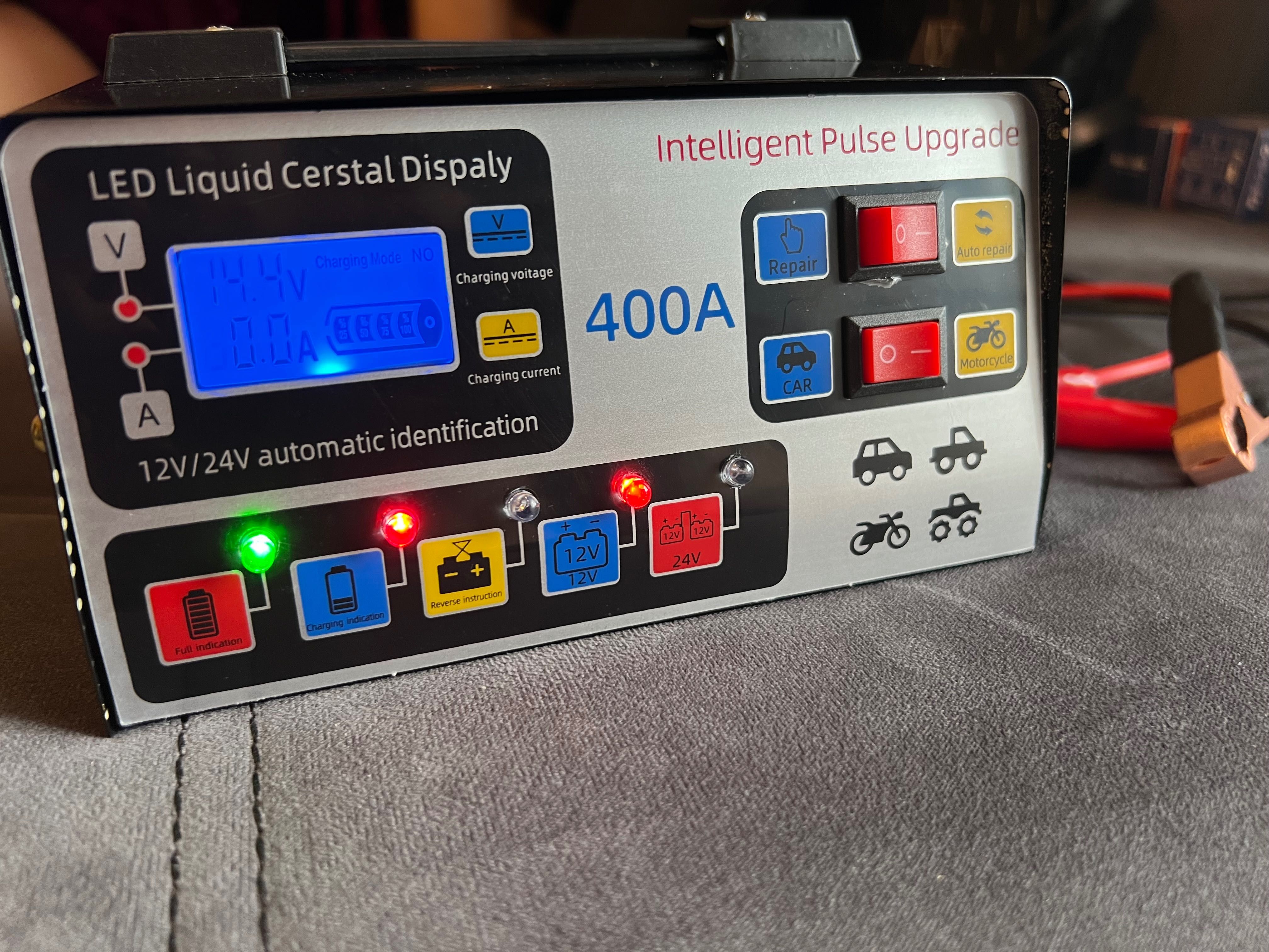 Зарядний пристрій для акумуляторів, зарядка акб, 400А(12V12A / 24V9A)