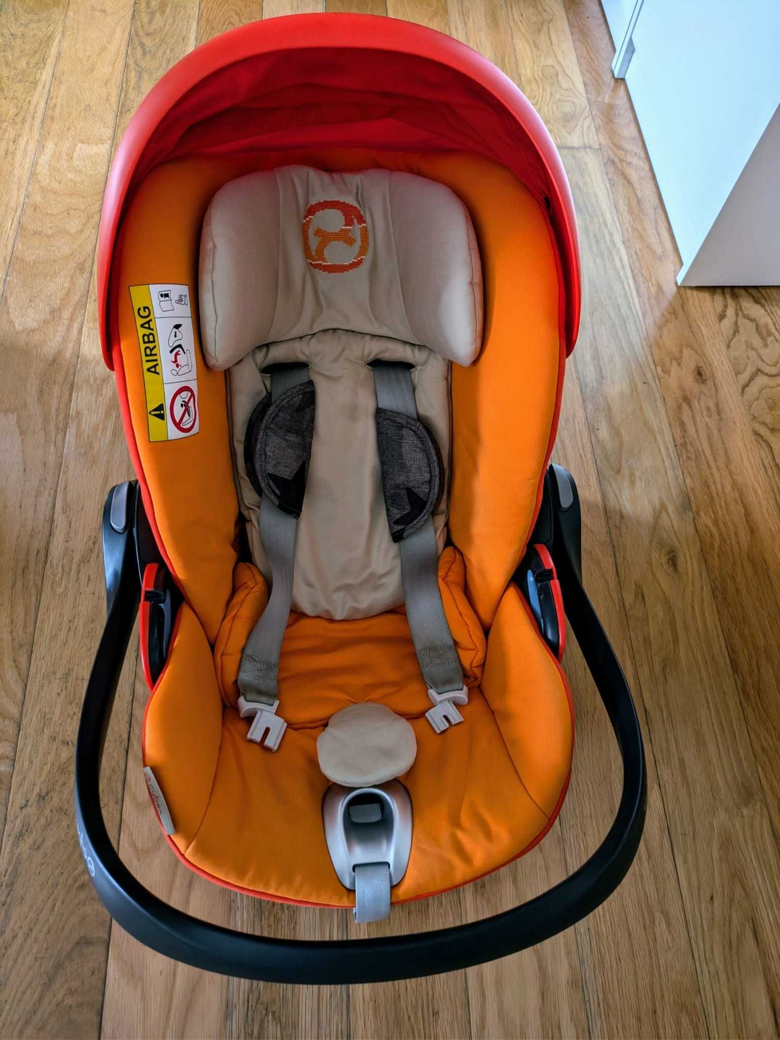 Cybex Cloud Q com base Isofix, e adapatores para carrinho