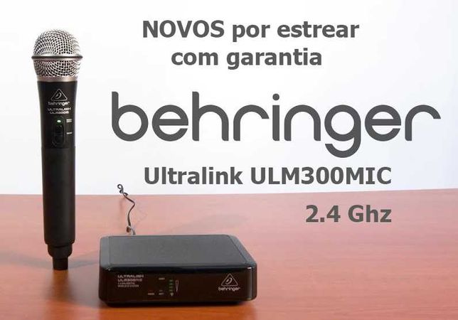 Micros sem fios Wireless 2.4 Ghz NOVOS Behringer ULM300MIC