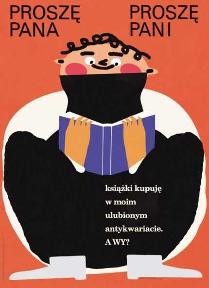Plakat Jakub Zasada Książki kupuję w moim ulubionym antykwariacie