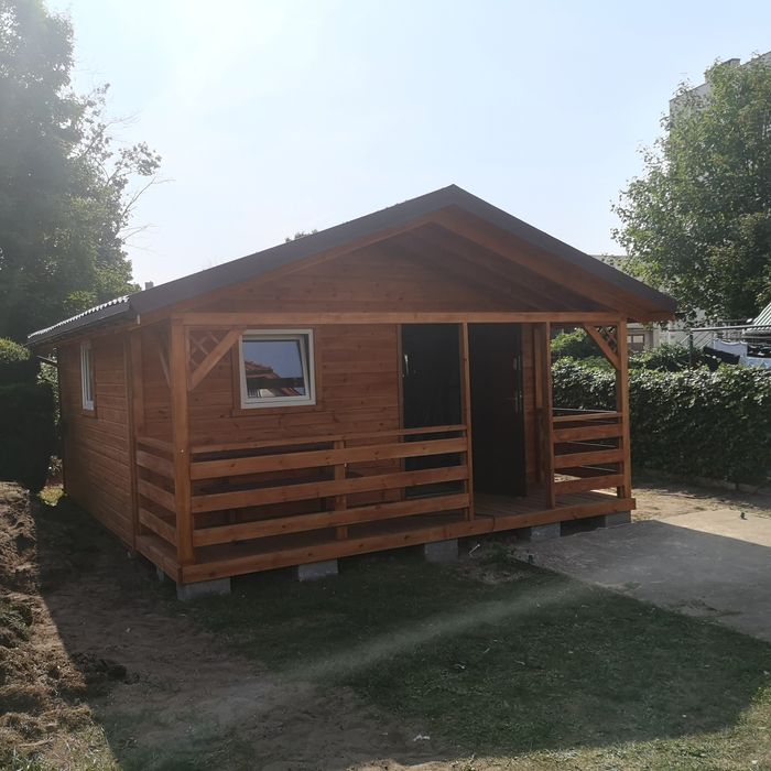 Domek letniskowy, narzędziowy, ogrodowy z drewna sosnowego