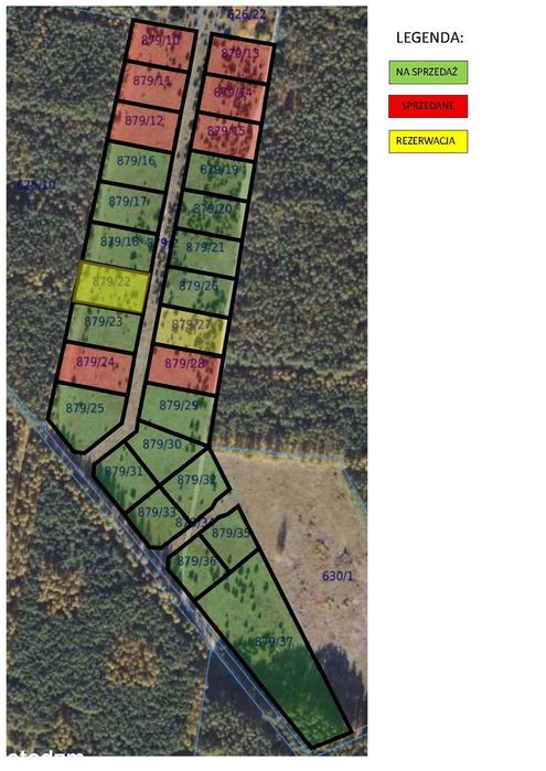 17 działek Rynarzewo ul. Wybudowanie las, spokój, cisza