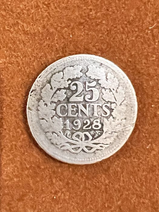 Moeda Prata 25 Cents 1928.