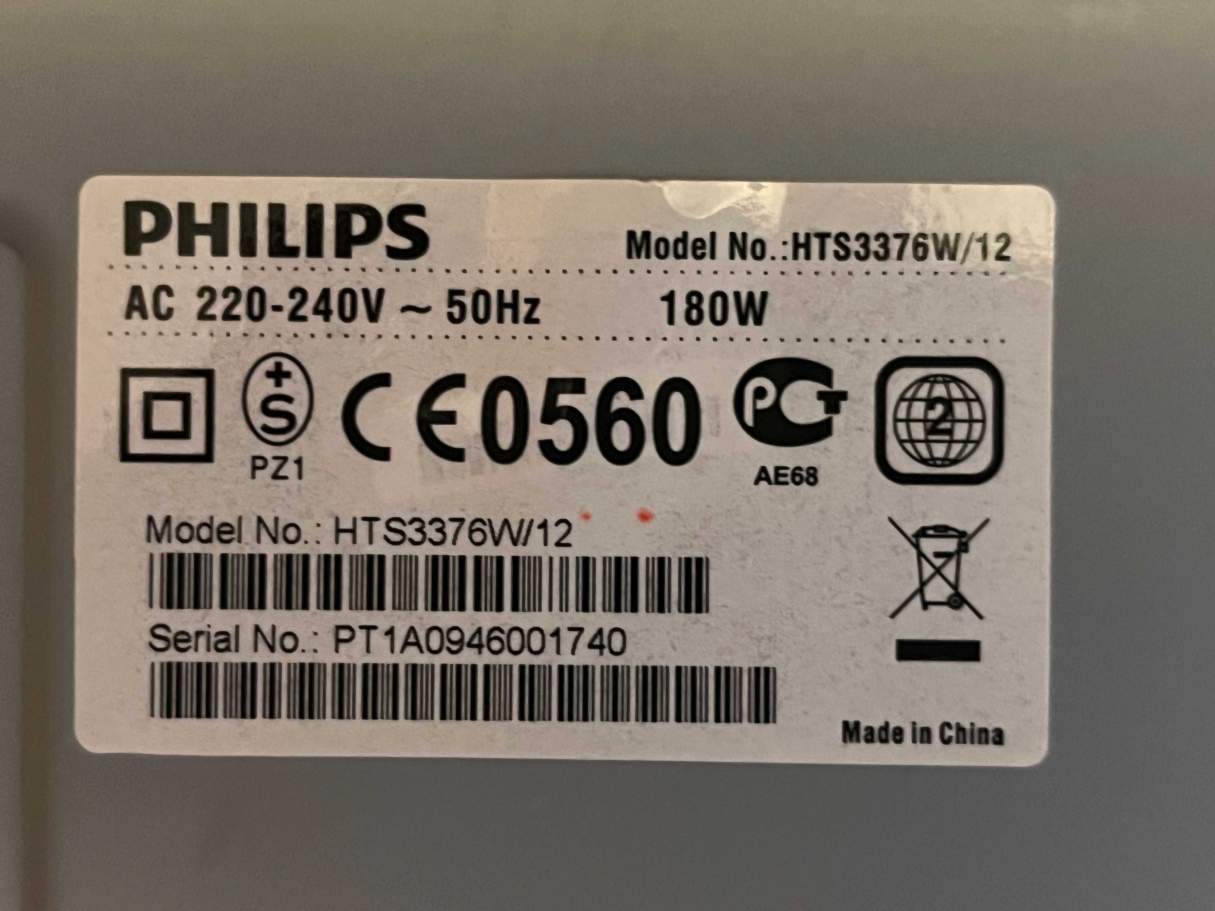 Sistema de som 5.1 Philips usado - colunas traseiras wireless DVD/DivX
