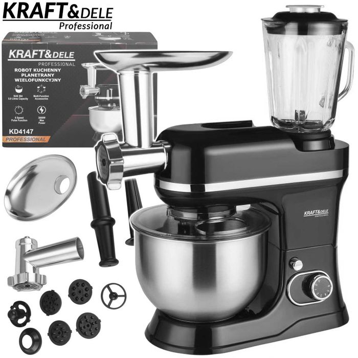 KRAFT&DELE Robot Kuchenny Planetarny Max 3000w/ 5l Miksowanie KD4147