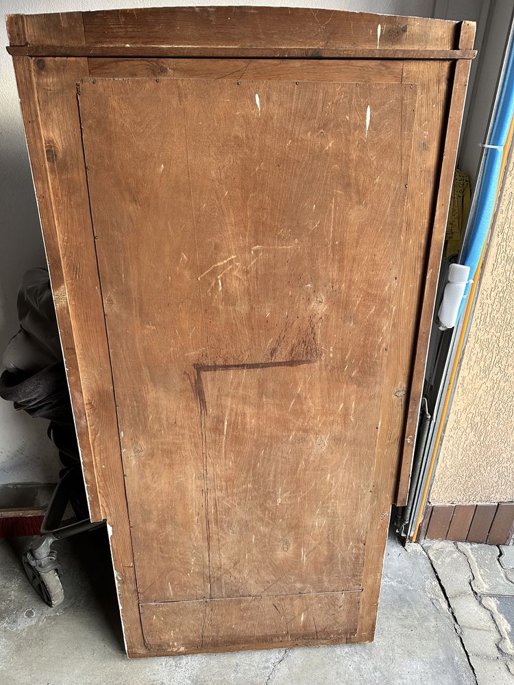 Duże Stare LUSTRO 55x135 cm Drewniane drzwi do szafy lite drewno