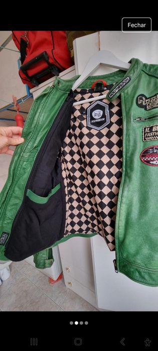 Casaco de pele para mota Holyfreedom