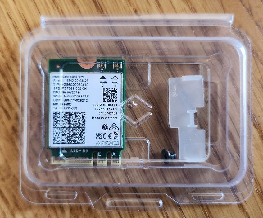 Оригінальний 3х діапазонний WiFi 6E модуль Intel AX210 (AX210NGW)BT5.3