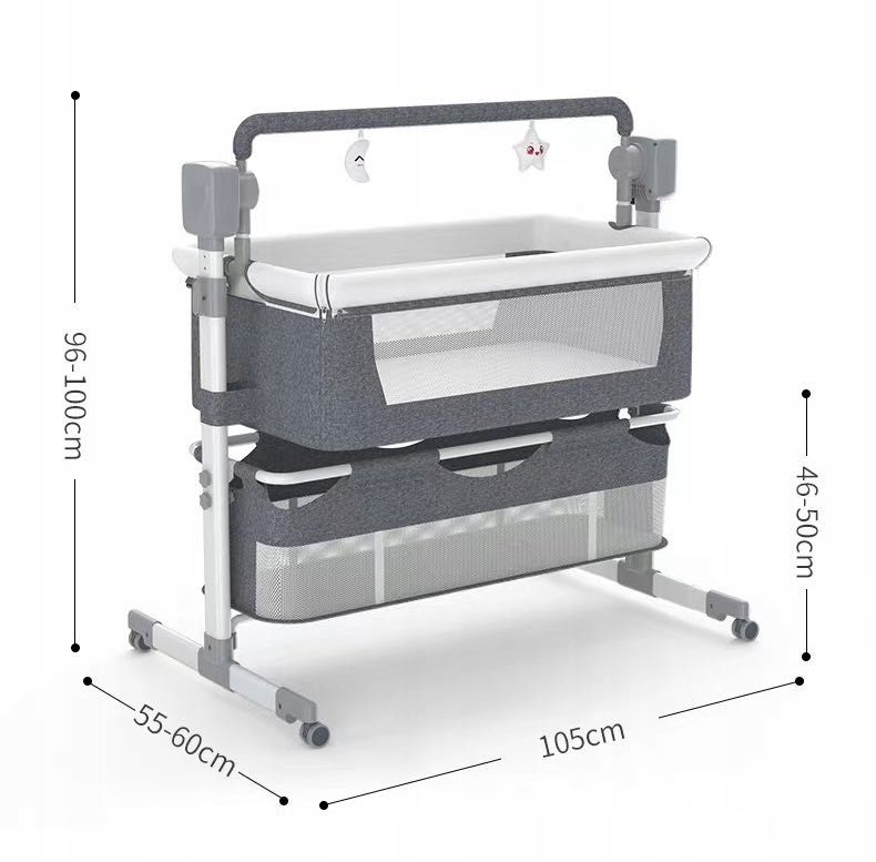 ELEKTRYCZNA KOŁYSKA Łóżeczko Dla Dziecka Zabawka Moskitiera Bluetooth