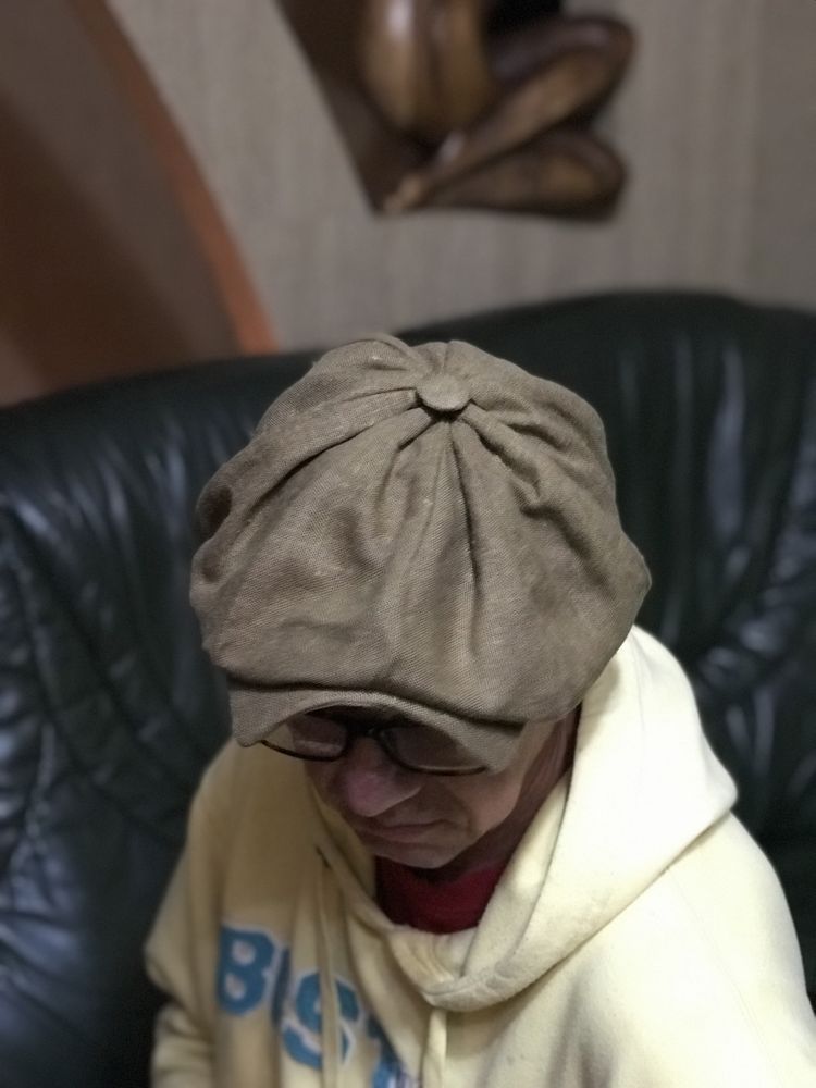 Лён  Шерсть кепка восьмиклинка