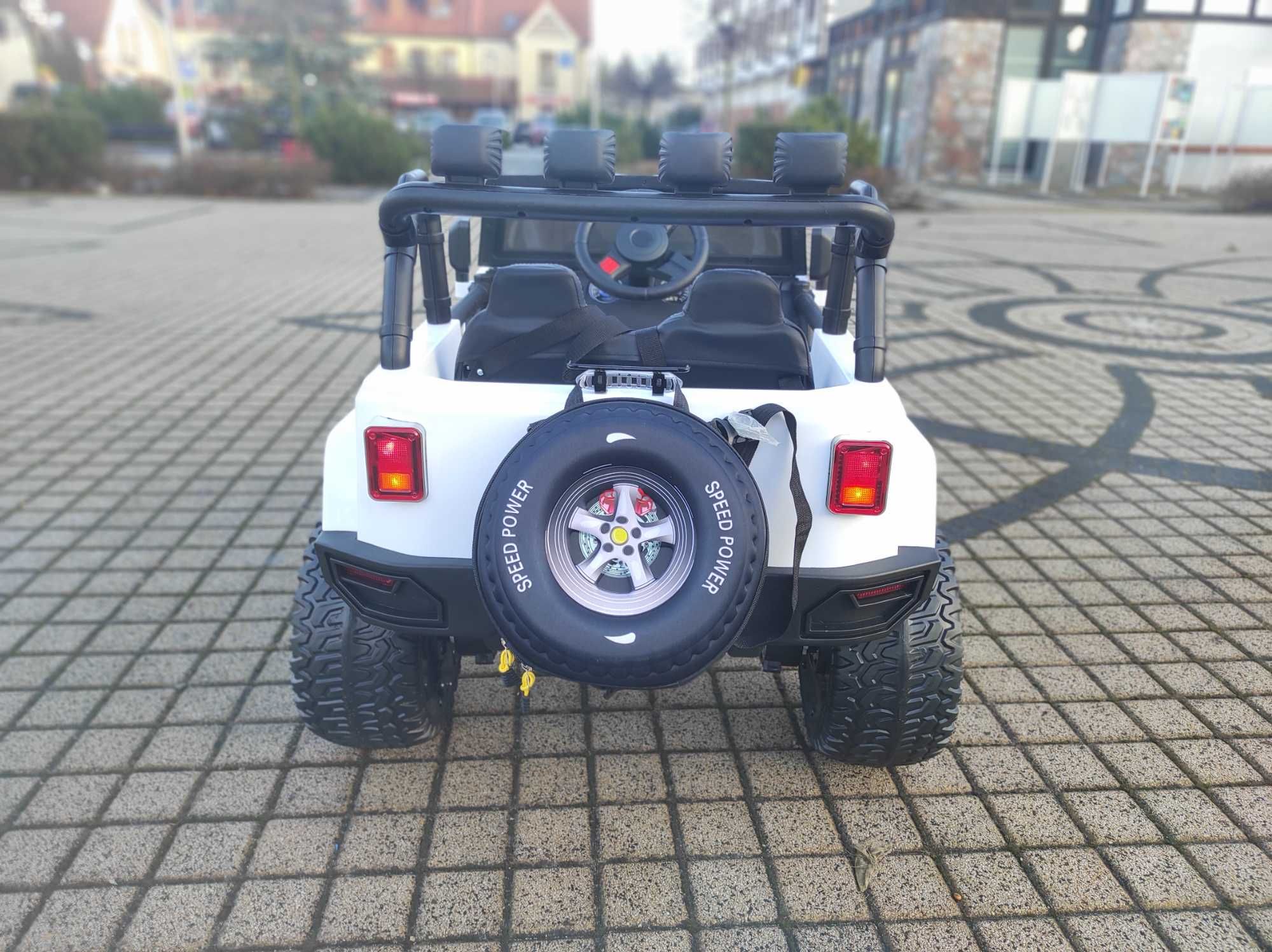 Auto Na Akumulator - Jeep Monster - 4x4 DUŻY MODEL - Miękkie koła