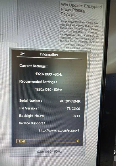 Monitor HP 21,5 polegadas