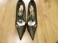 Nowe J&M buty szpilki srebrne brokatowe rozm 36