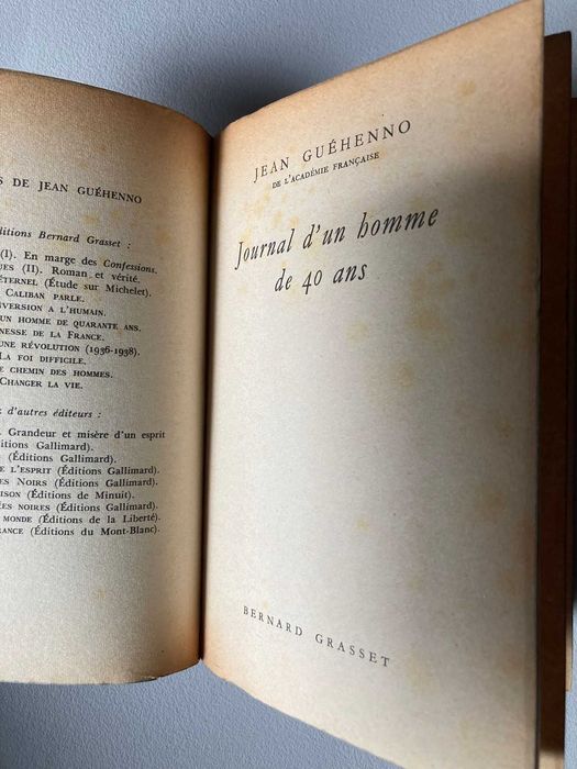 Journal d'un Homme de 40 Ans, de Jean Guéhenno