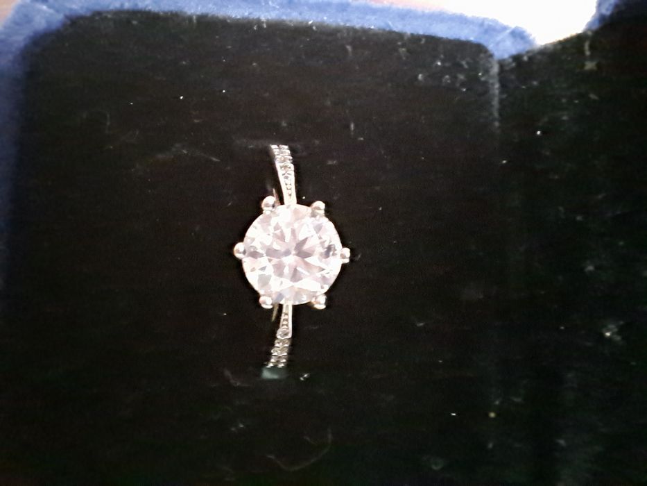 Pierścionek zaręczynowy srebrny rozmiar 11