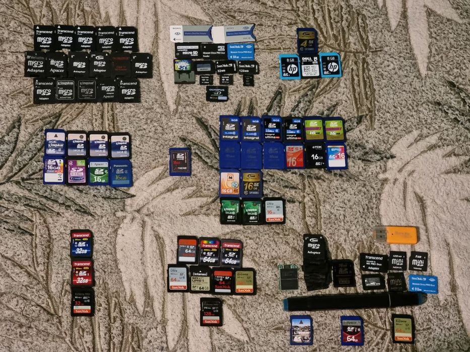 Карты памяти SD и Ко, от 32 мб до 128 гб
