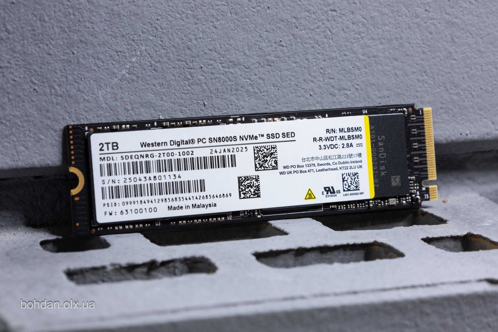 WD SN8000S 2TB NVMe SSD (SDEQNRG-2T00-1002) - OEM-версія SN850X