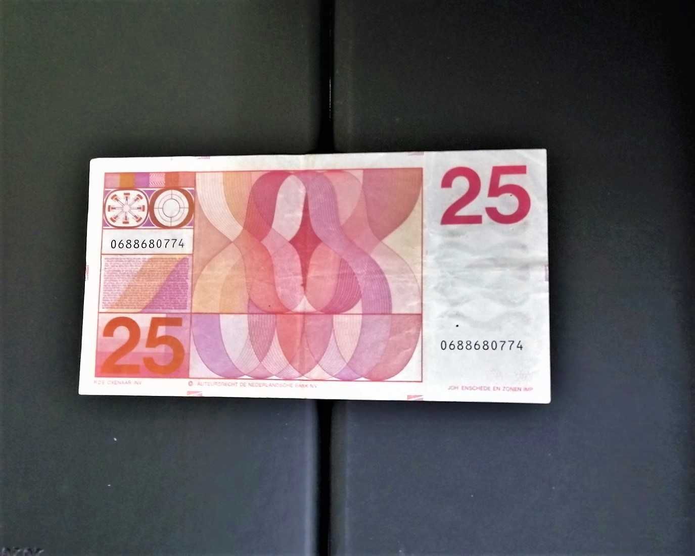 Holanda nota 25 Gulden 1971