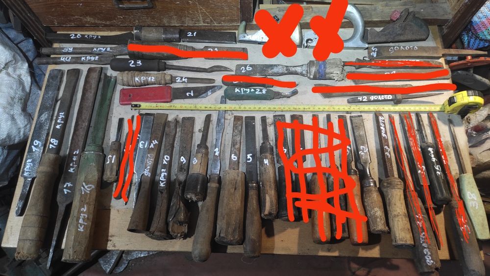 Рубанок стамеска топор дрель буравчик