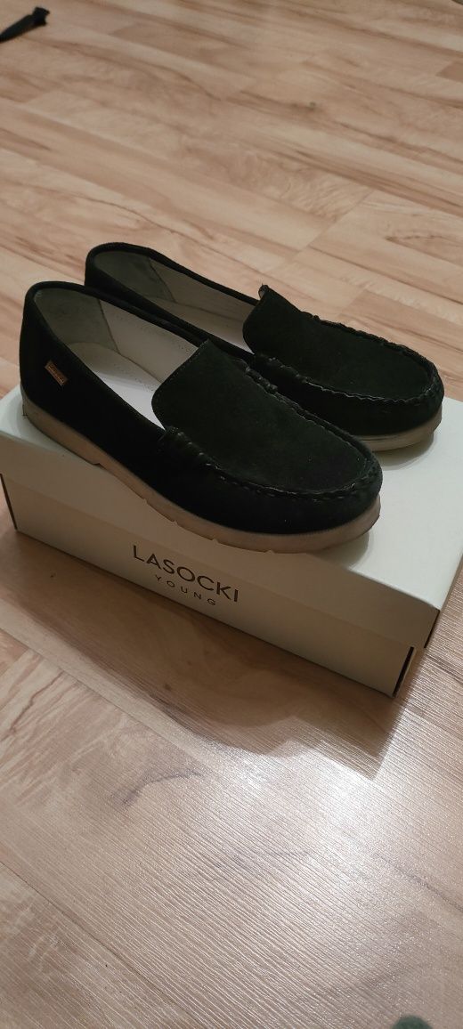 Buty eleganckie mokasyny dla chłopca 33 czarne