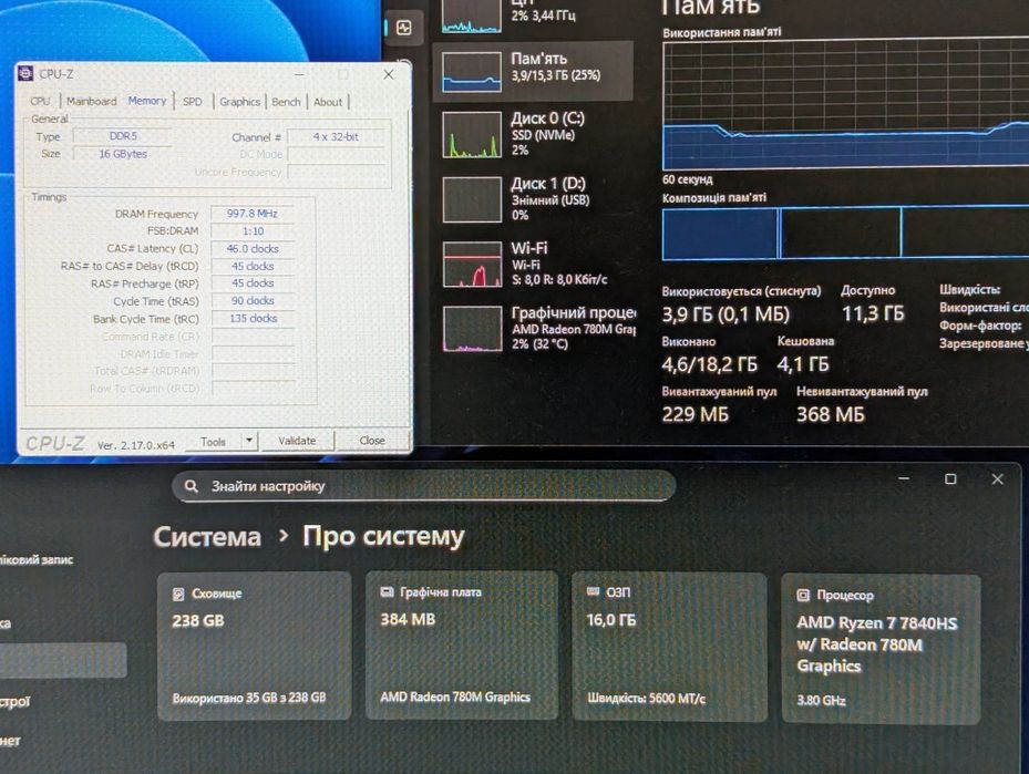 16gb ddr5 Samsung - 2x8gb 5600mhz - оперативна пам'ять для ноутбуку