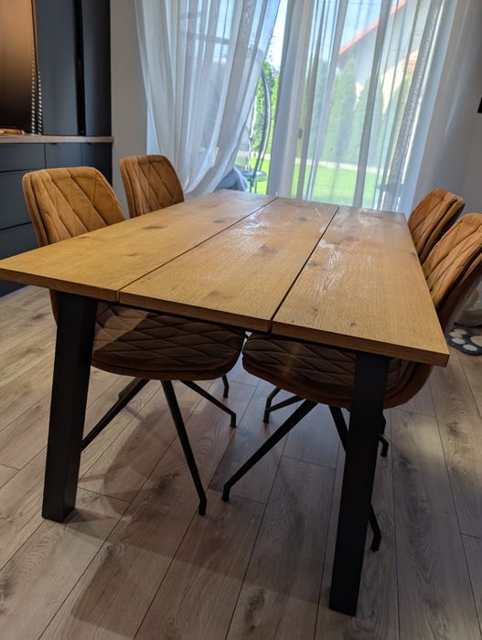 Stół styl loft stół drewniany bez krzeseł 160x90