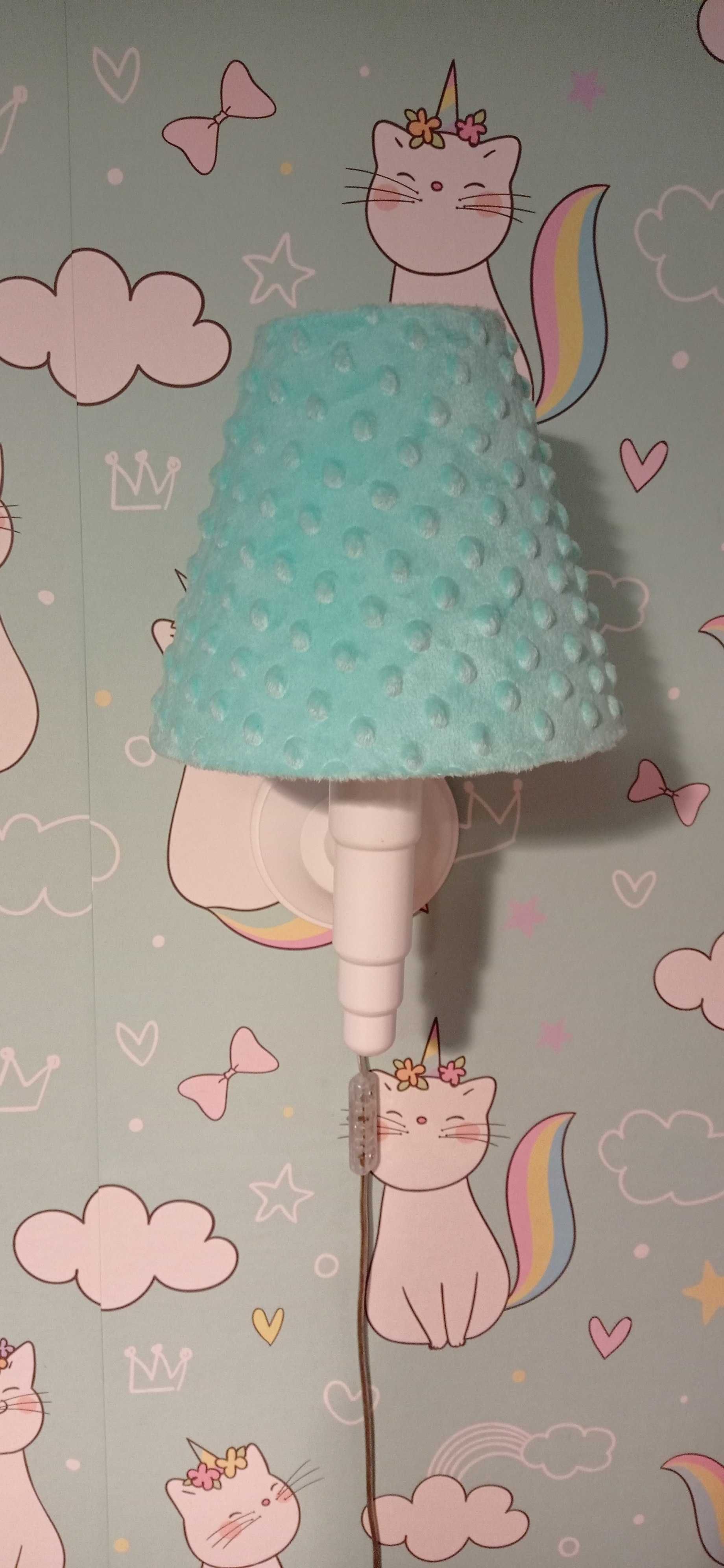 Komplet: lampa plus kinkiet minky do pokoju dziecięcego stan bdb