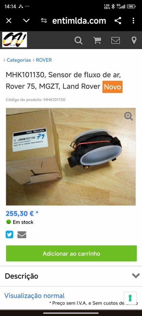 Kit potência Rover 75, MG, BMW 320d