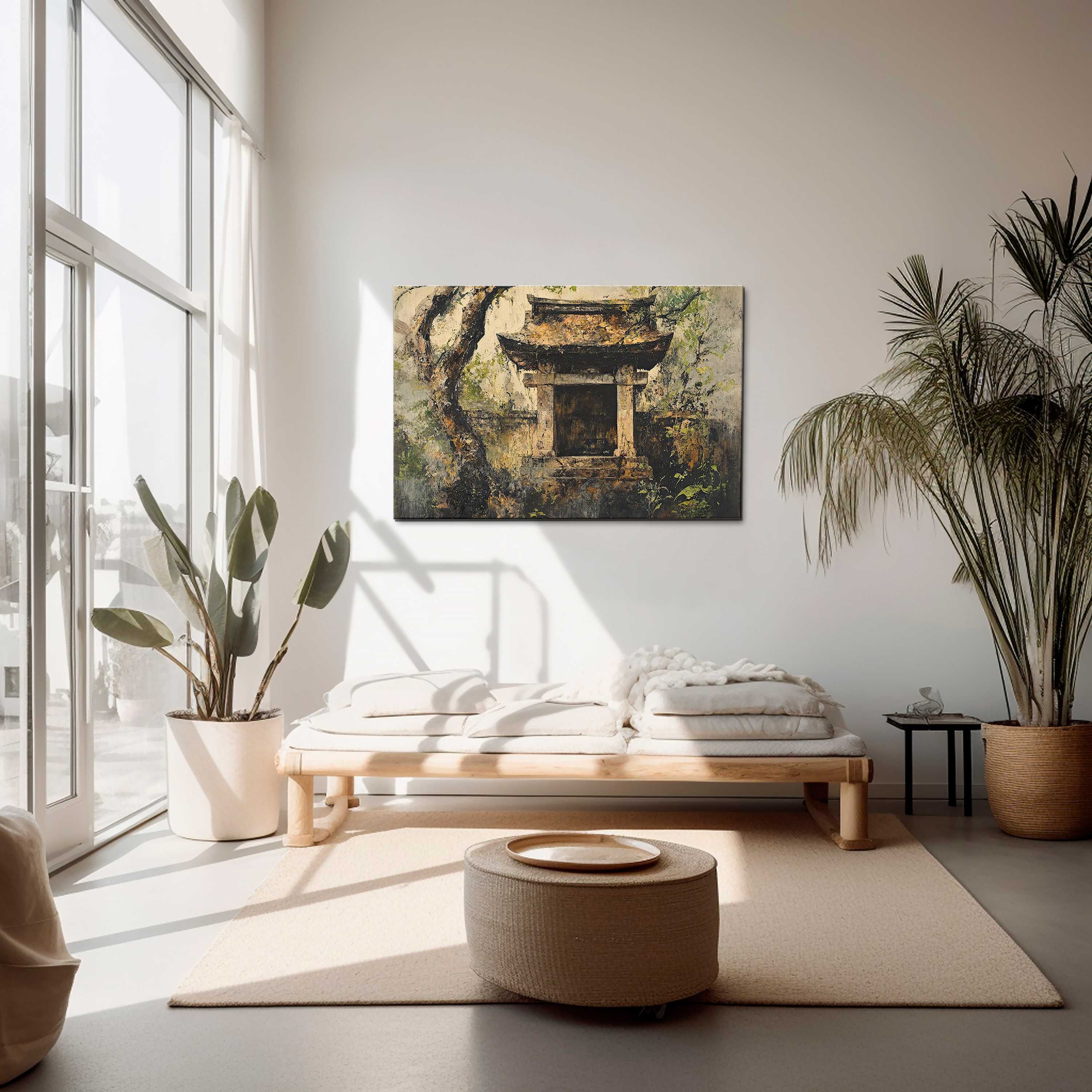 Zapomniana Świątynia | Obraz, płótno 150x100 cm – Wabi Sabi 55