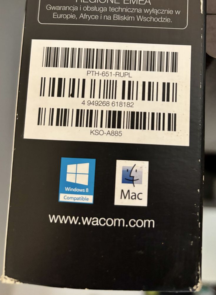 Tablet graficzny Wacom Intuos Pro M PTH-651 – bardzo dobry stan!