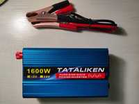 Інвертор 12v - 220v 1600w Tataliken Чистий синус Євровилка