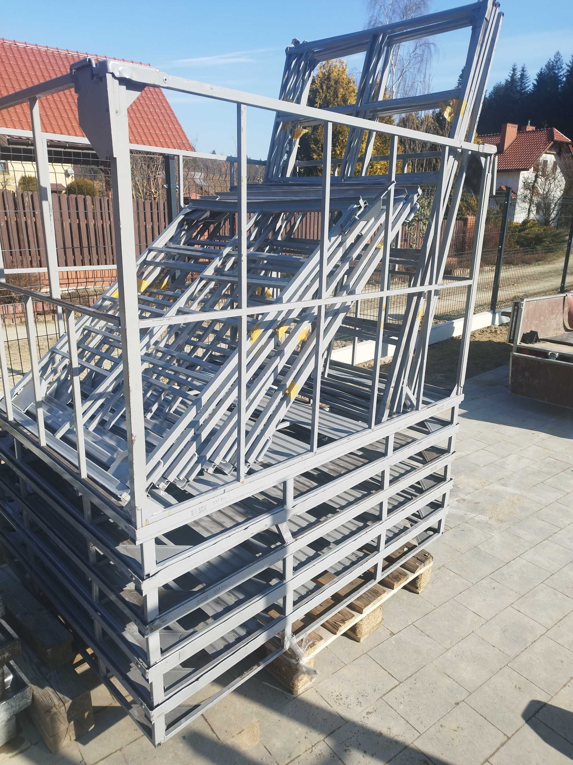Kosz Skrzynia Pojemnik ażurowy na palecie