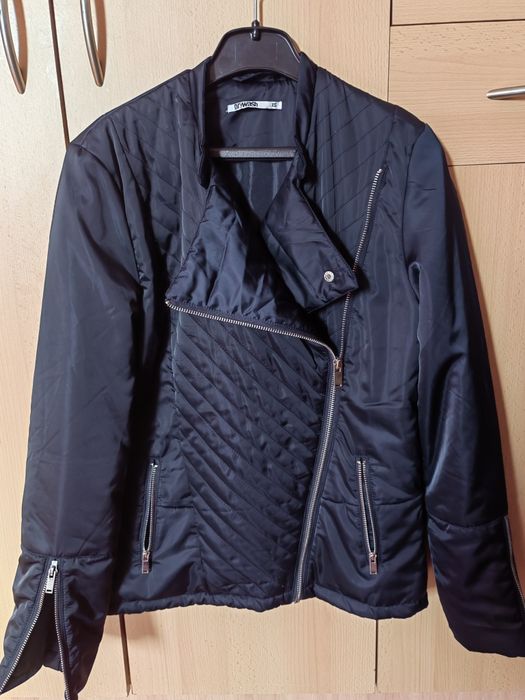 Kurtka czarna ortalion r. 34-36"DryWash"nowa.