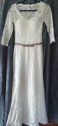 Suknia ślubna White One (Pronovias) Jimena koronka, boho
