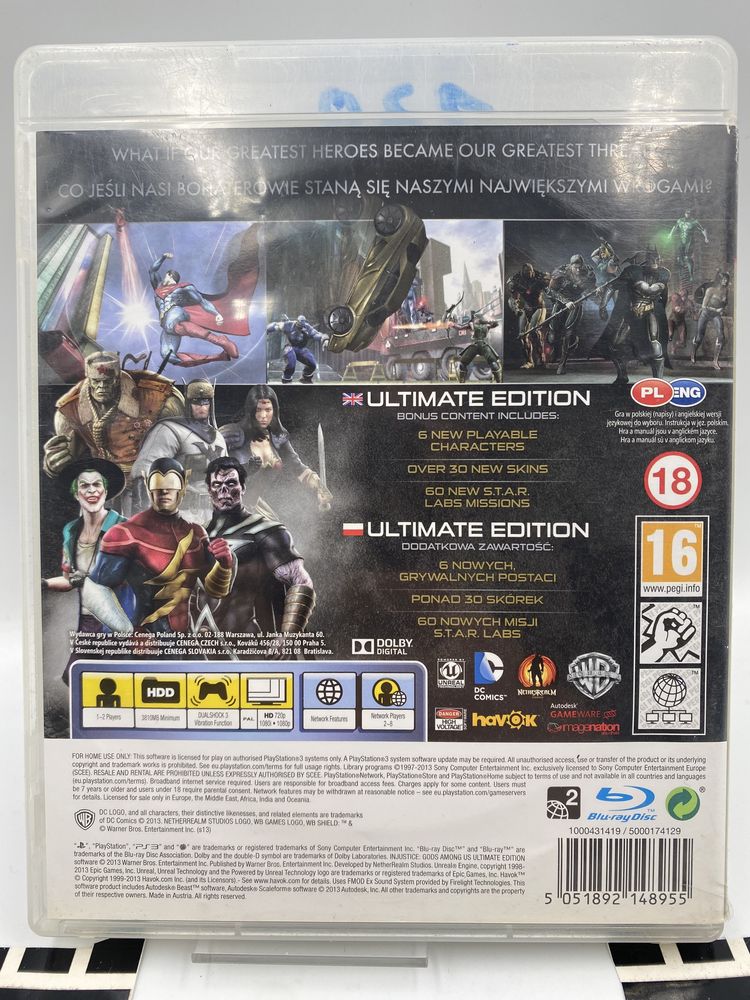 Injustice Among Us Ultimate Edition Ps3 Gwarancja