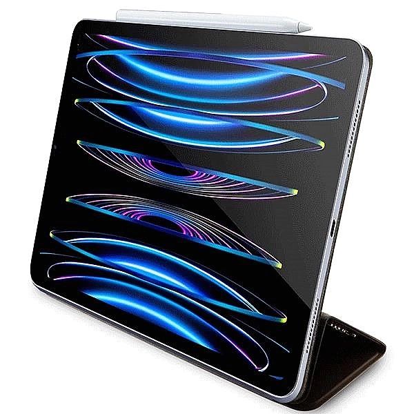 Etui Guess 4G Stripe Allover na iPad Pro 12.9" - brązowe