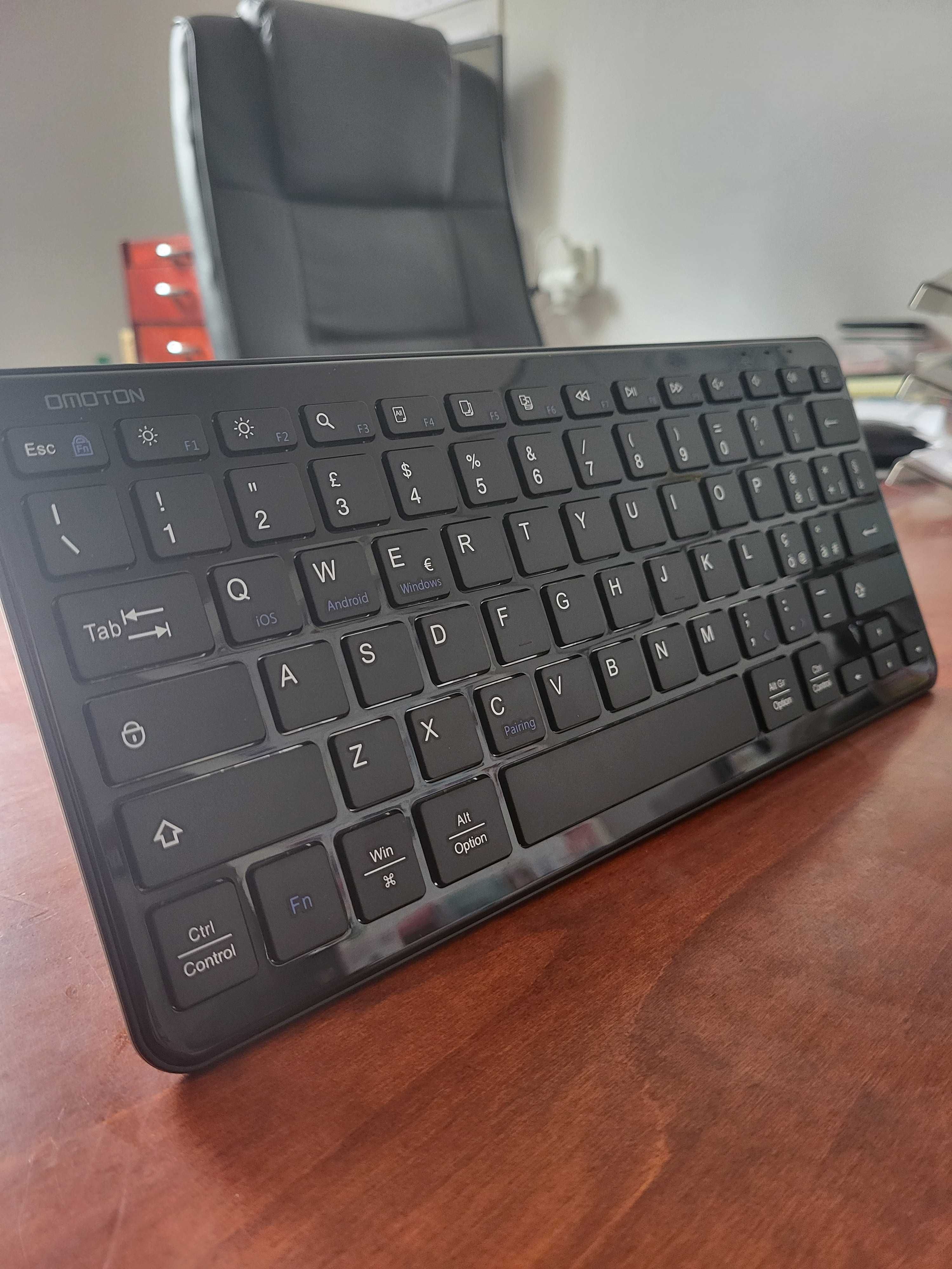 Klawiatura bezprzewodowa Omoton KB186 czarna