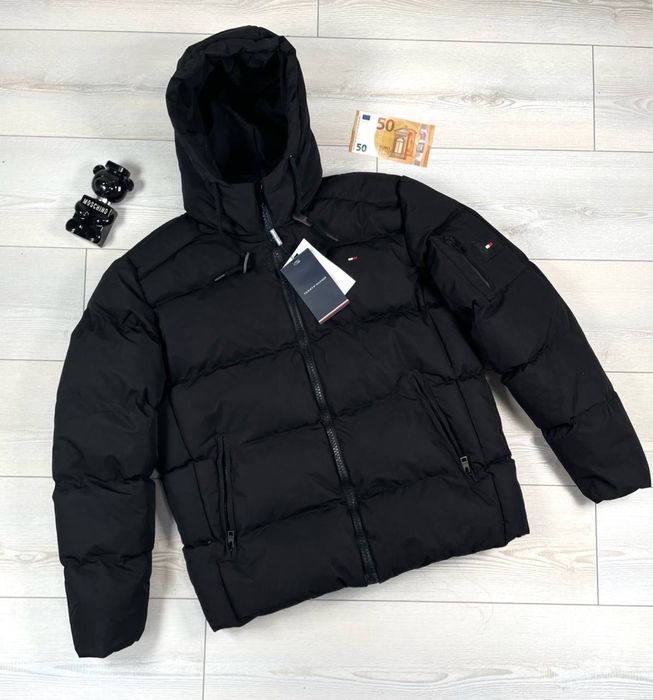 РАСПРОДАЖА! Tommy Hilfiger  куртка с вязаными рукавами пуховик
