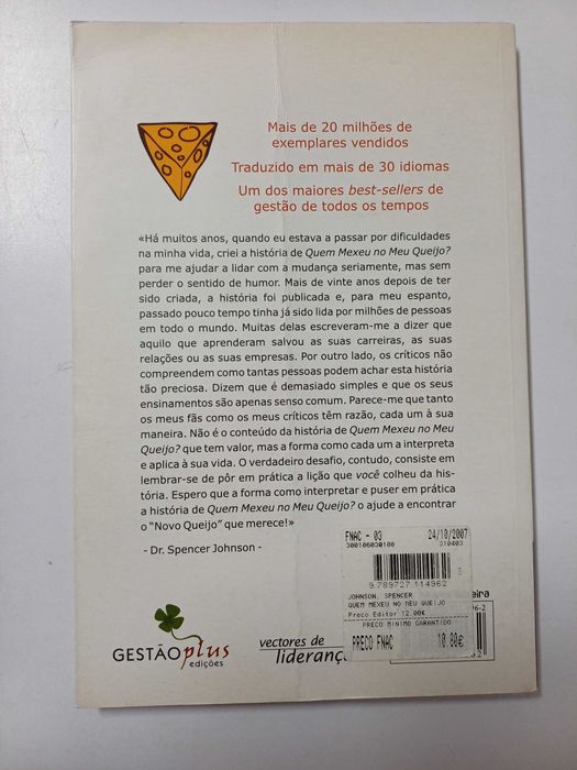 Dr. Spencer Johnson - Quem mexeu no meu queijo?