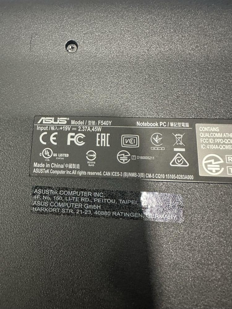 Computador Portatil Asus F540Y