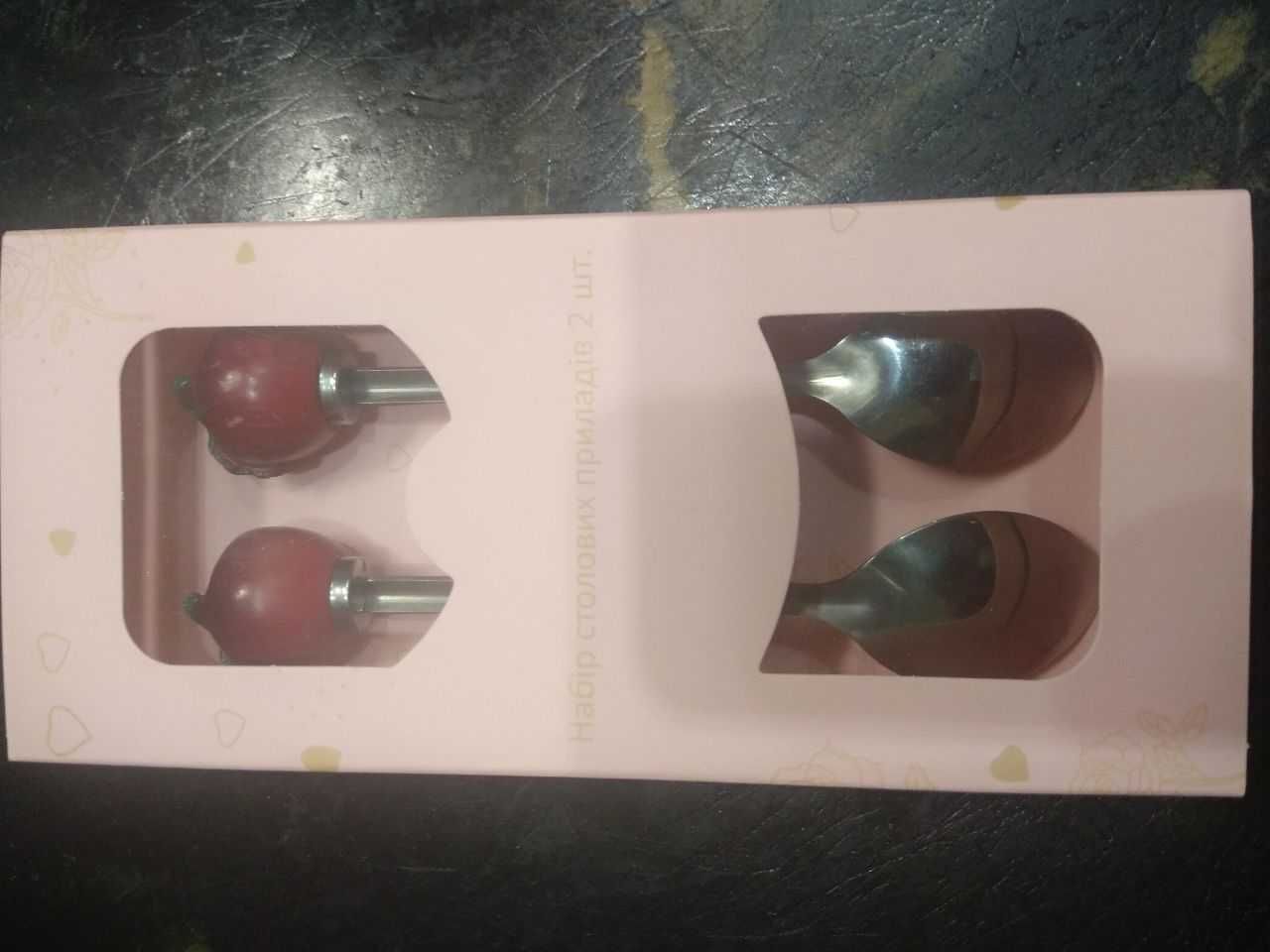 Ложки десертные чайные набор 2 штуки в коробке