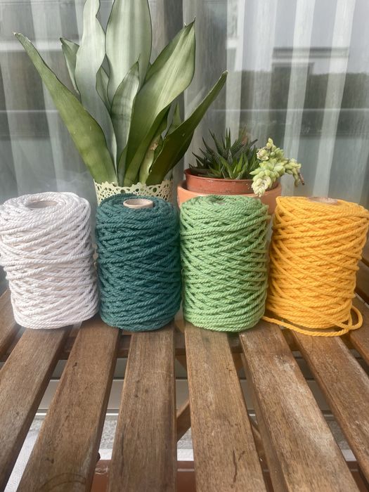 Fio mecrame 5mm +_ 70 mt 320 gr , 3,50€ fabricado em Portugal
