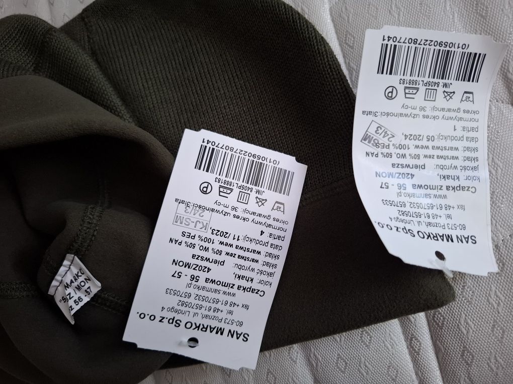 Czapka wojskowa zimowa khaki WP wz. 420Z/MON nowa.