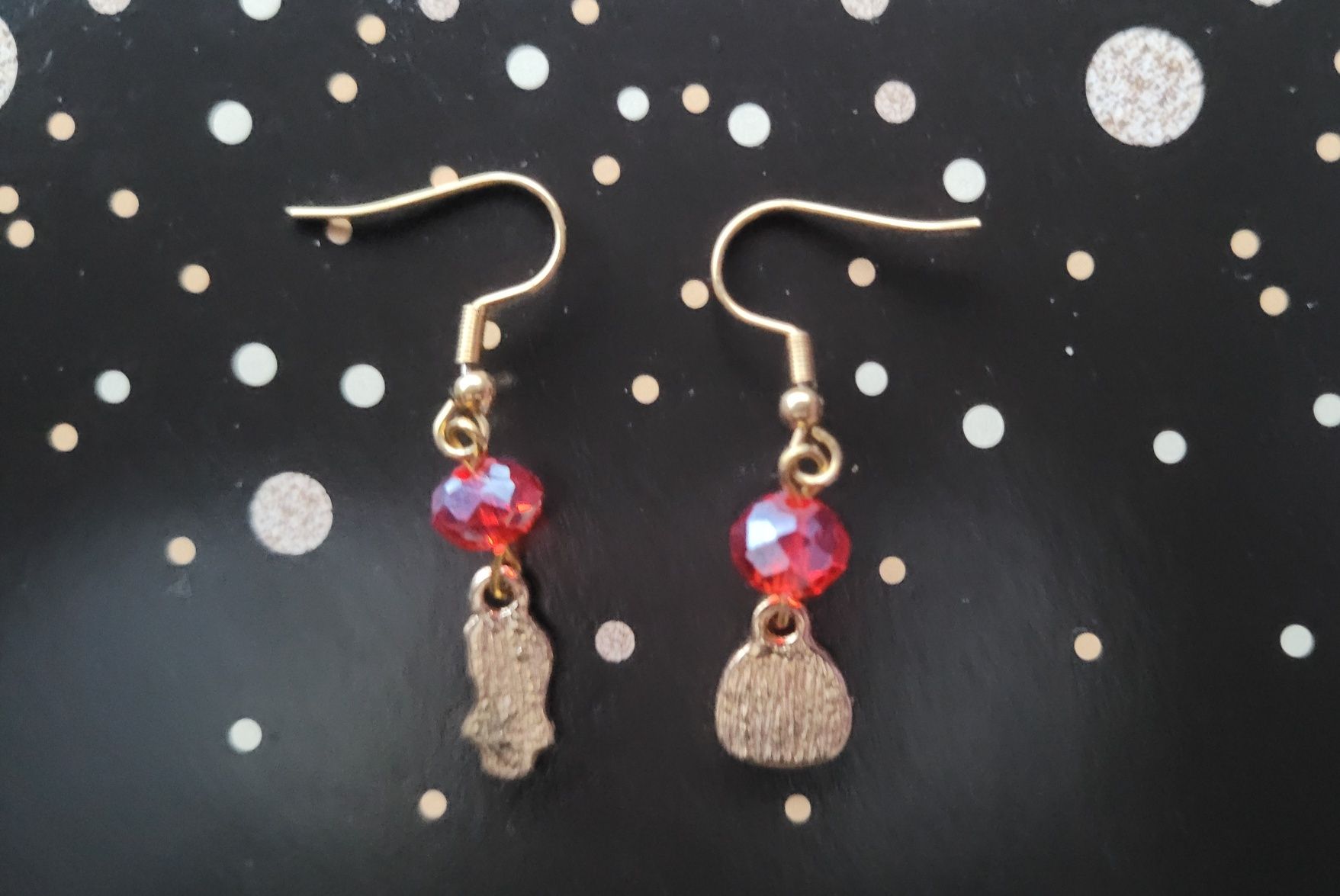 Kolczyki handmade Gejsza i Daruma