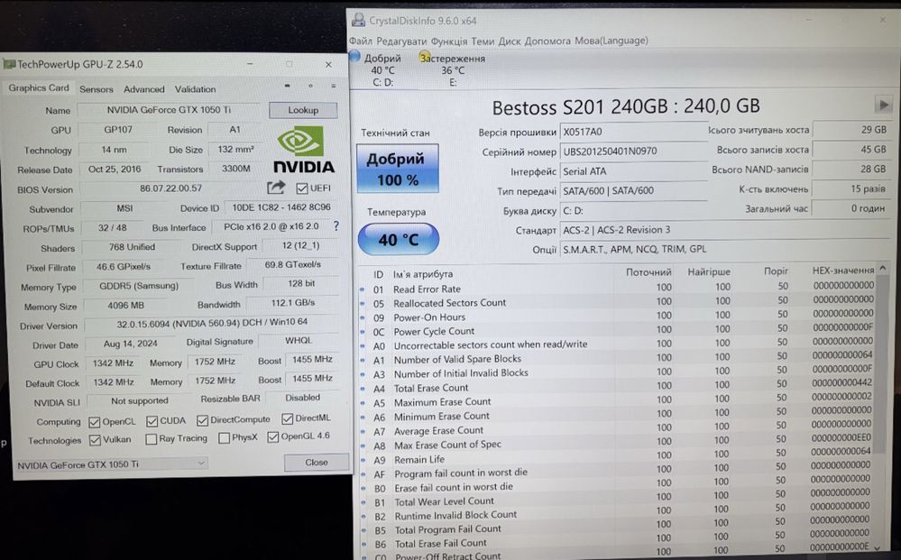 Ігровий пк на GTX1050