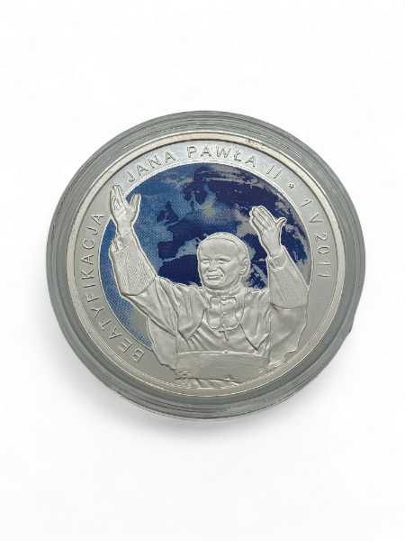 Moneta 20 zł Beatyfikacja Jana Pawła II Srebro 925