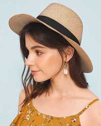 Шляпа соломенная женская мужская федора летняя от солнца ковбойка