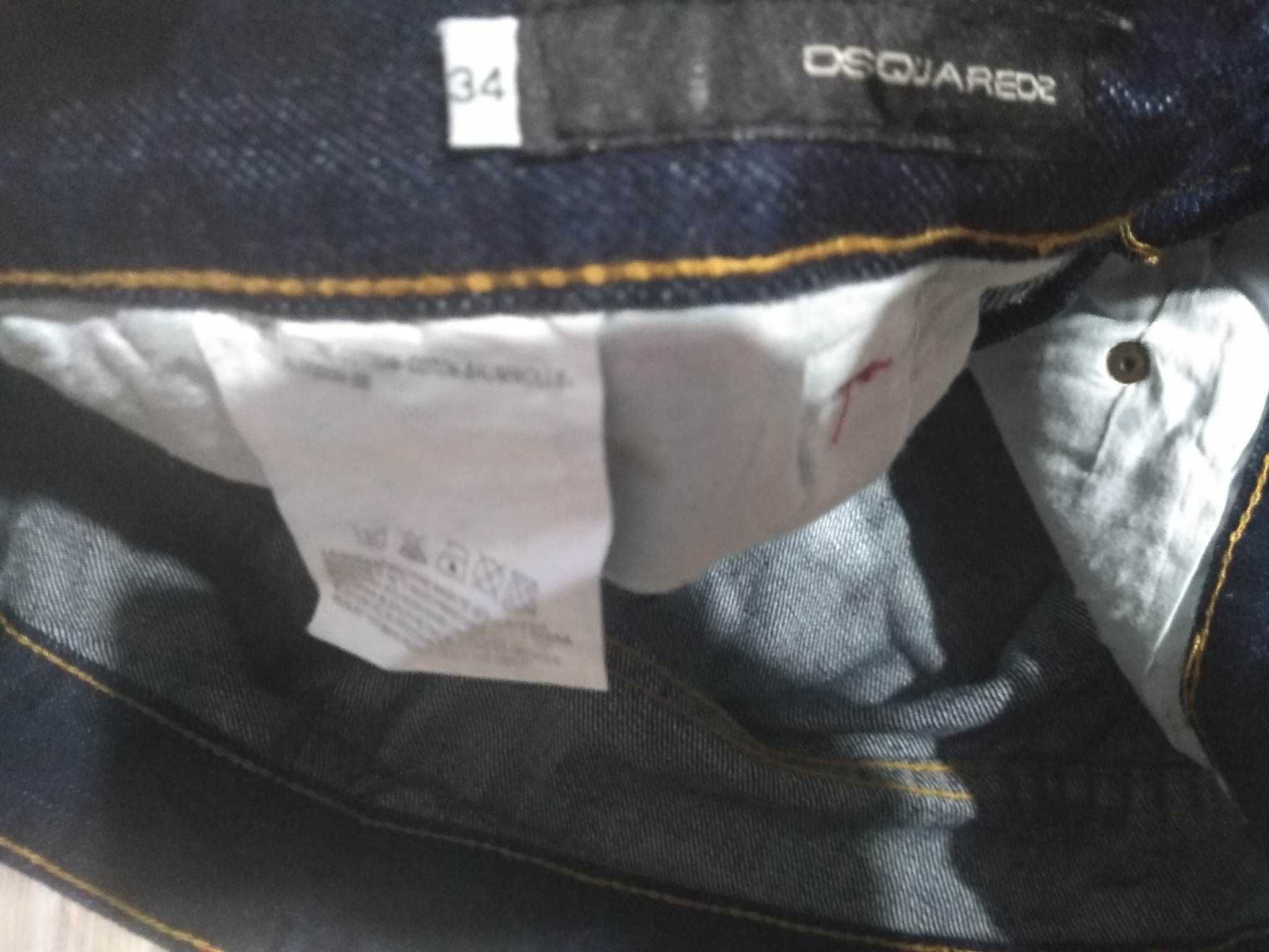 Dsquared spodnie jeansowe size 34 biodrówki