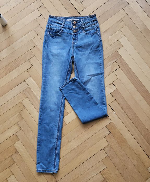 Skinny jeans wysoki stan