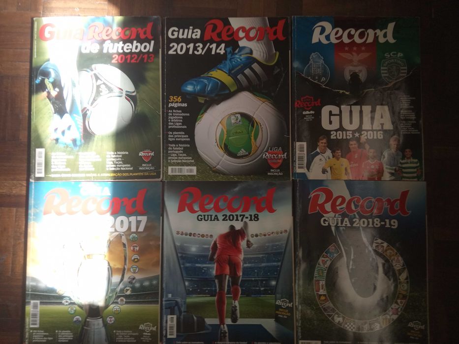 9 Revistas - Guia Record -Preço unitarios.